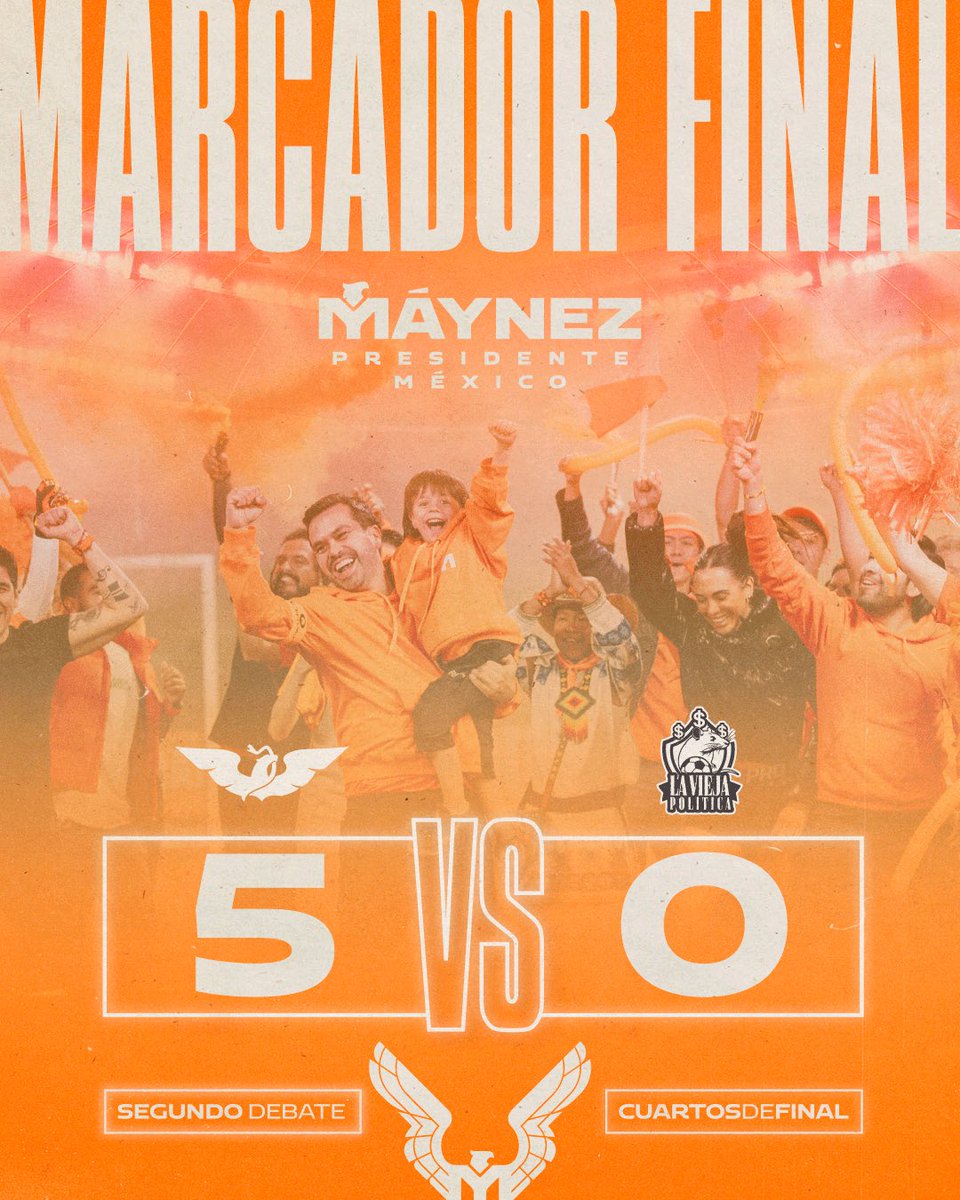 ¡<a href="/AlvarezMaynez/">Jorge Álvarez Máynez</a> lo hizo de nuevo! No solo goleó, también ganó y gustó en el segundo debate. 👌🏻🍊

Es una realidad #LoNuevoVaEnSerio y al tiro pa' todo. 🍊🍊