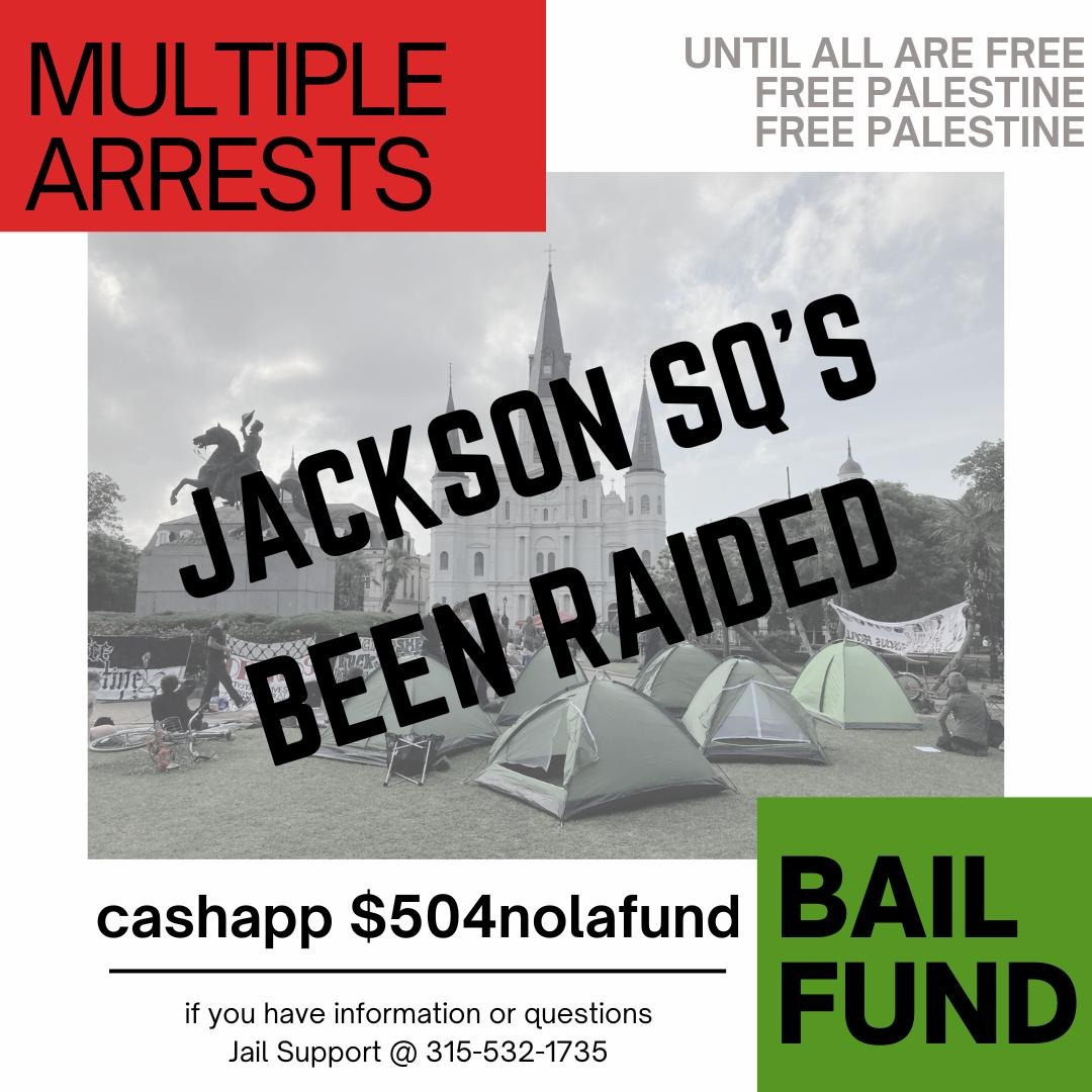 Please boost the bail fund for those arrested in New Orleans. If the cashapp isn't working use the full URL: cash.app/$504nolafund