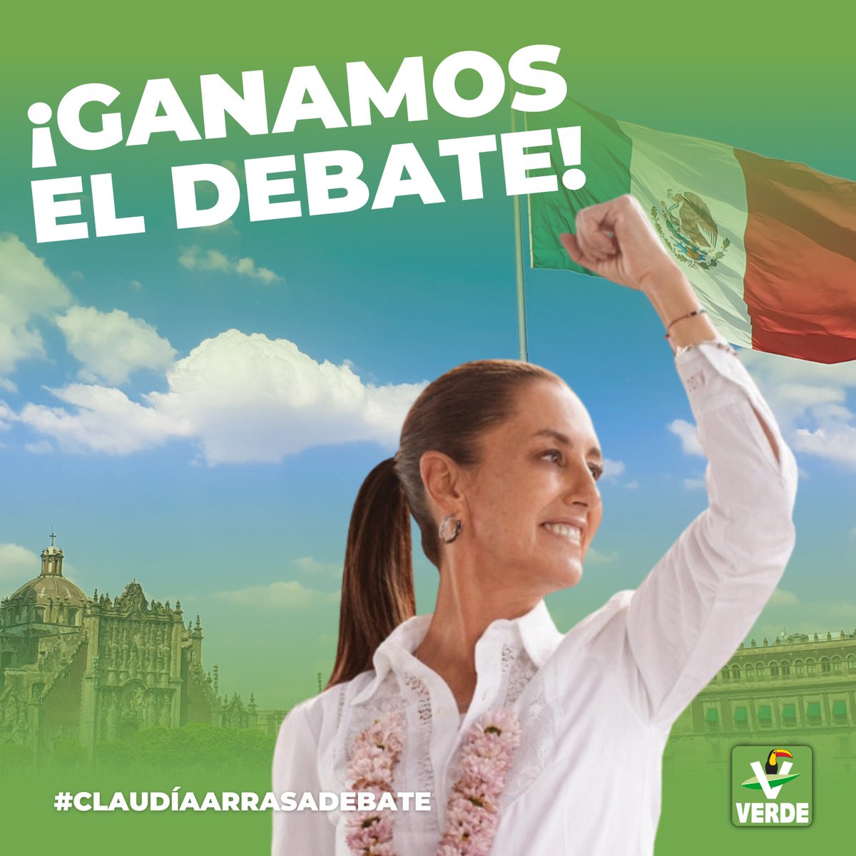 ¡#ClaudiaYaGanó! Excelente la participación de nuestra candidata @claudiashein durante el #SegundoDebate. La Dra. Claudia sabe dar resultados. #ClaudiaGanaDebate🇲🇽 #ClaudiaPresidenta2024 #SomosVerdes #VotaVerde #VotaTodoVerde