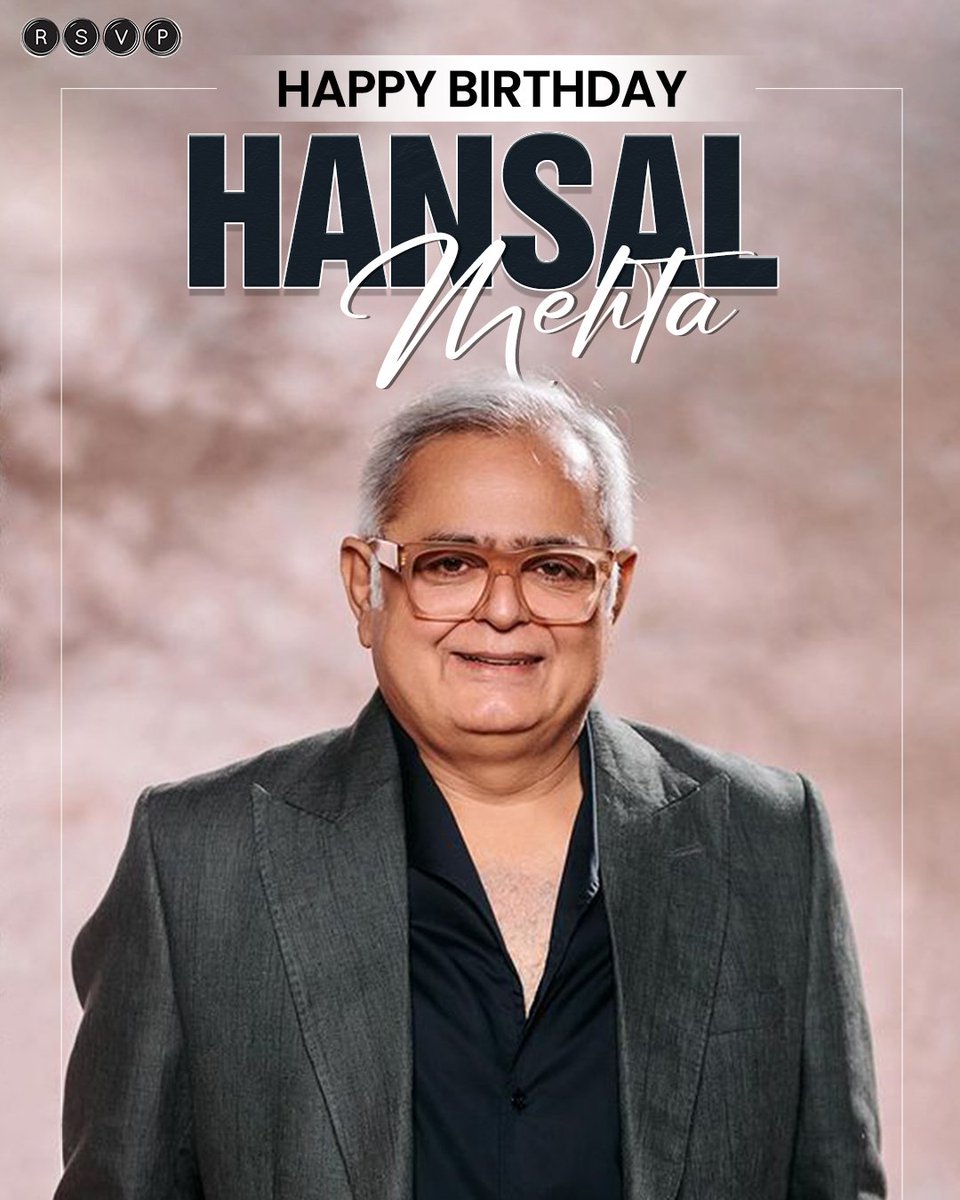 Here’s wishing @mehtahansal an amazing birthday! #RSVP #RSVPMovies #HappyBirthdayHansalMehta