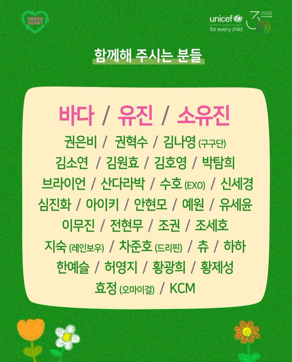 Hyojung donated for this year 12th S.E.S x UNICEF Korea's Green Heart Bazaar! Funds will be for food, medicine, water and more basic items for children in Gaza 

Our Candy Leader 🥺❤️❤️❤️

#OhMyGirl #Hyojung