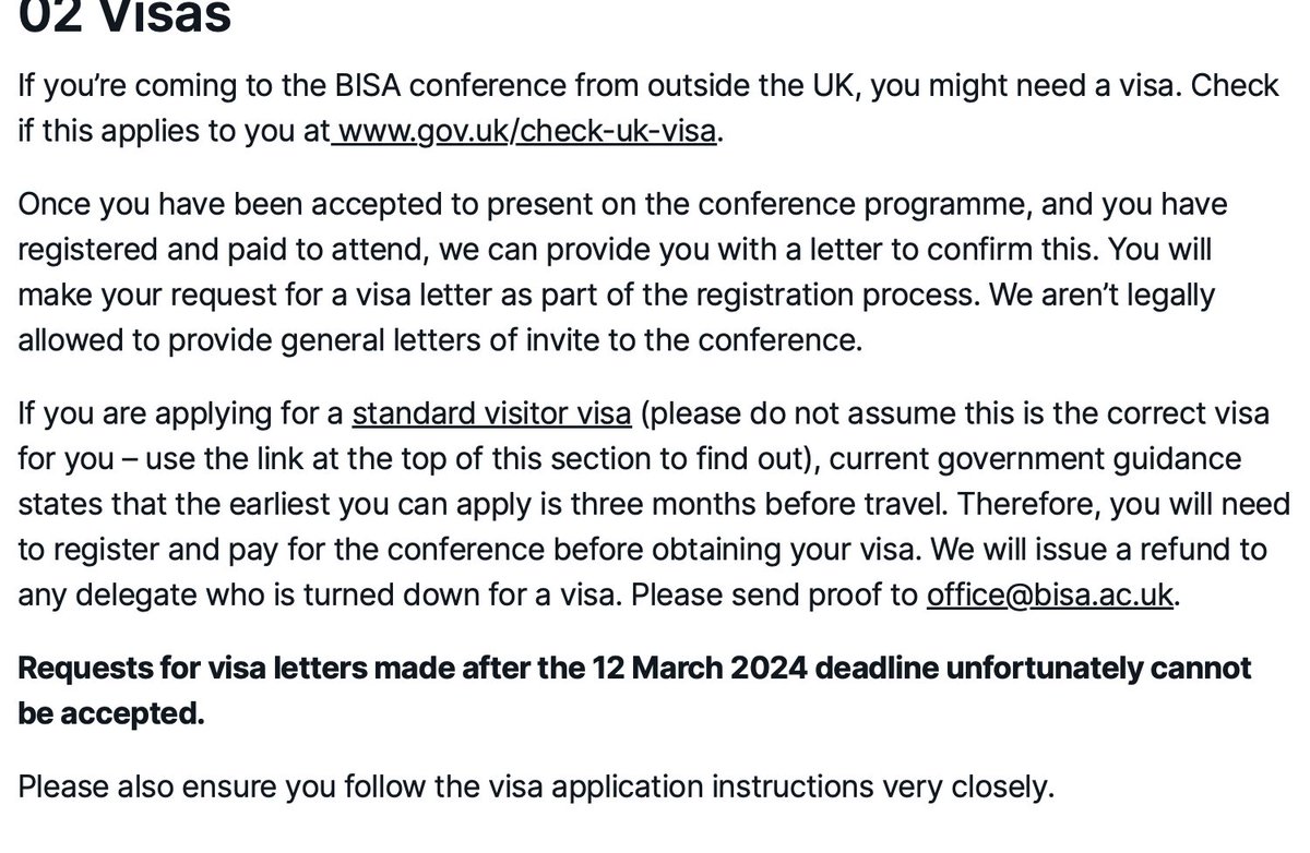 Does anyone have any insight on why @MYBISA is not entertaining requests Visa support letters post 12 March 2024 ? Many thanks in advance 🙏