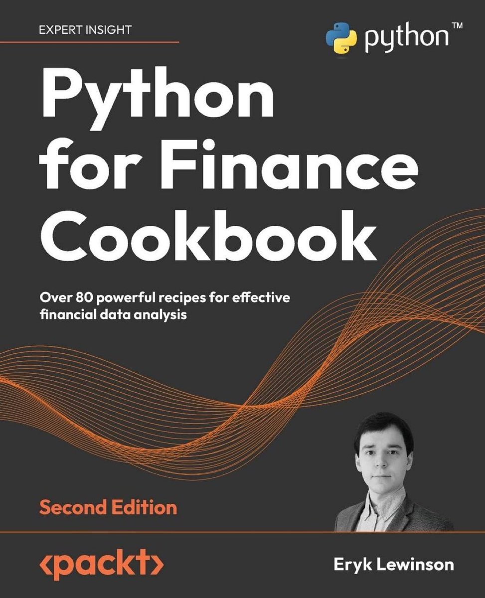 #Python for #Finance Cookbook (2nd Edition) with 80+ powerful recipes for effective financial data analysis: amzn.to/3PZlhcO
————
#Coding #DataScience #DataScientists #DataLiteracy #MachineLearning #TimeSeries #PredictiveAnalytics #Forecasting #Fintech #CFO #CDO #Startup