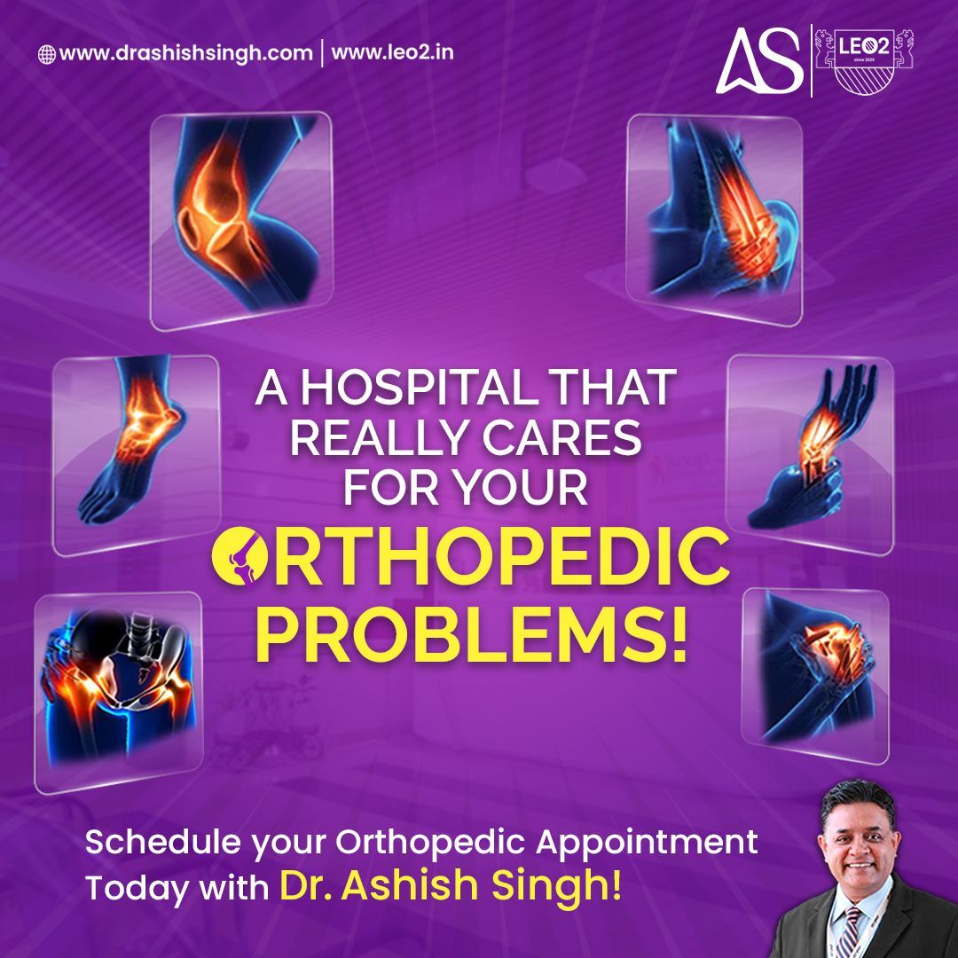 Step into a hospital where your orthopedic concerns are our top priority. Experience compassionate care and specialized treatment tailored to your needs. Book an Appointment with the Internationally Acclaimed Orthopedic Surgeon Dr. Ashish Singh: +91 8448441016