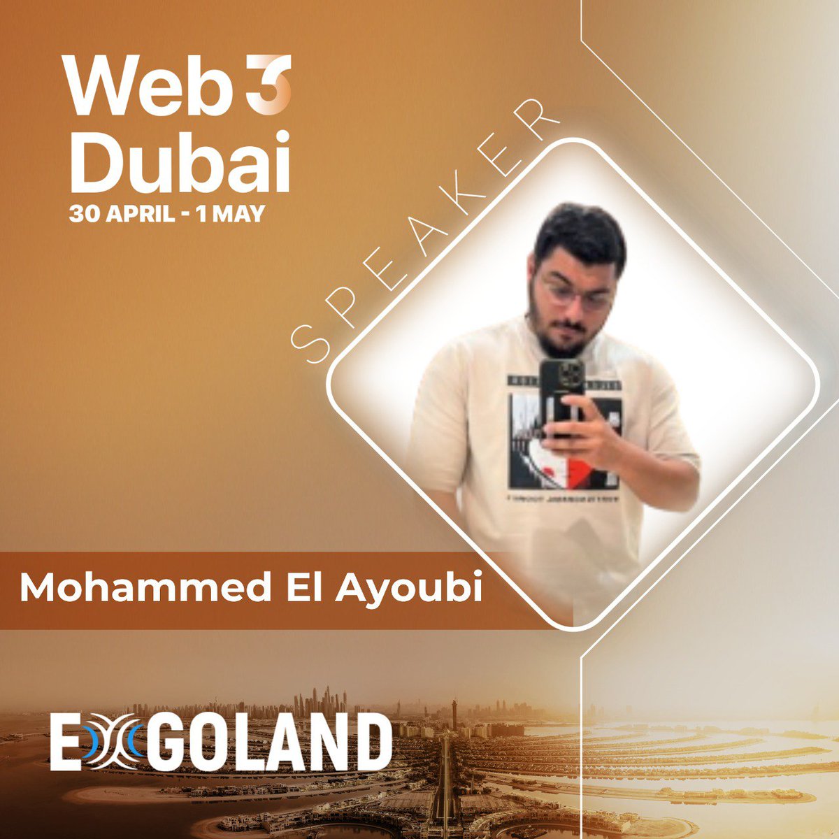 💫 Thrilled to announce that @mhmd_ayoubii of @exgoland_io will be joining us at Web3 Dubai as a speaker. 🎟 Grab your free ticket with CODE: web3dubaievent discover.billyapp.live/events/web3-du…