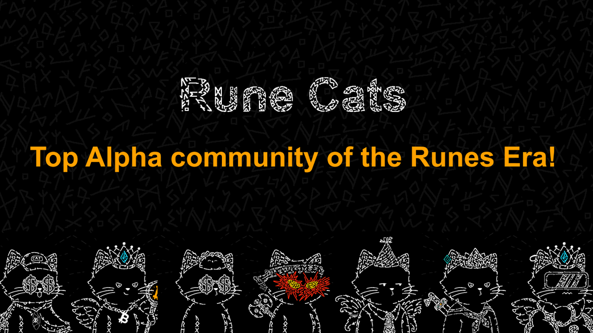 Before RuneCats Genesis achieves any good results, there will not be a new official edition of RuneCats ᚠ🐈‍⬛ RT & Mark Me to the moon!