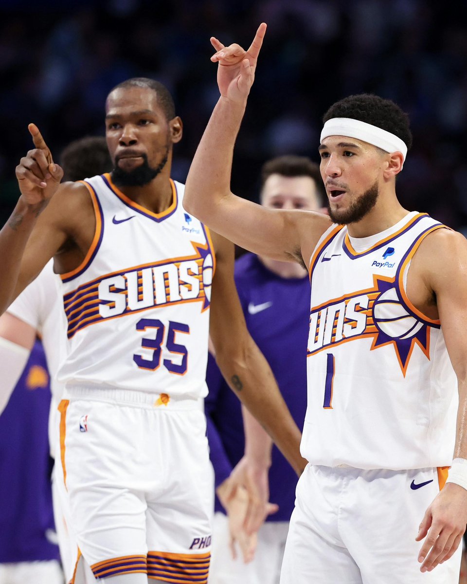 KD and Booker tonight: - 82 PTS - 11 AST - 25-37 FG The rest of the Suns: - 34 PTS - 9 AST - 13-36 FG They don’t have any of their own first round picks for the rest of the DECADE 😬