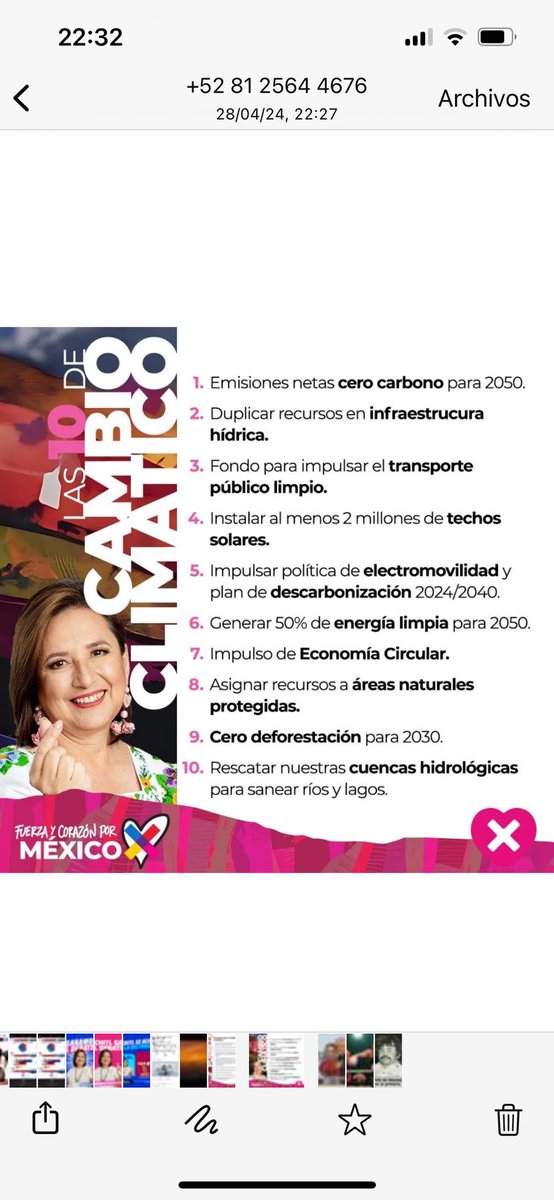 Esto propone nuestra futura presidenta respecto al cambio climático . #XochiltGalvezPresidenta2024