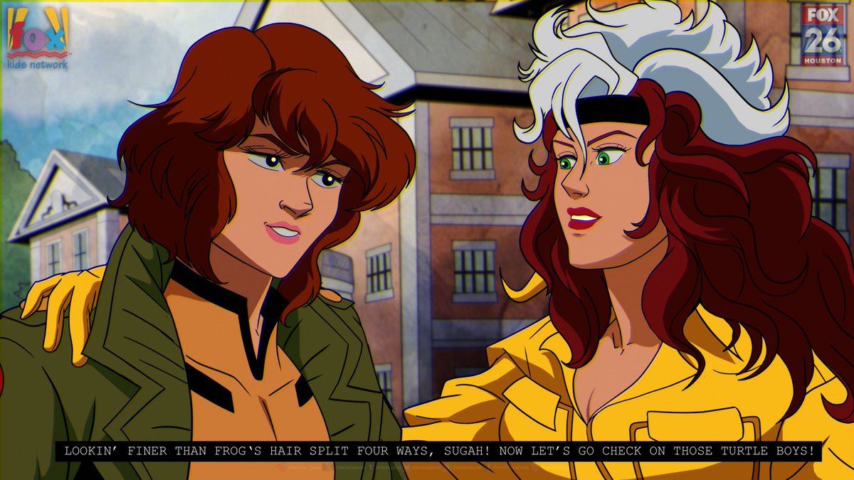 ✨Teenage Mutant Ninja Turtles X X-Men the Animated Series, Rogue and April O'Neil✨