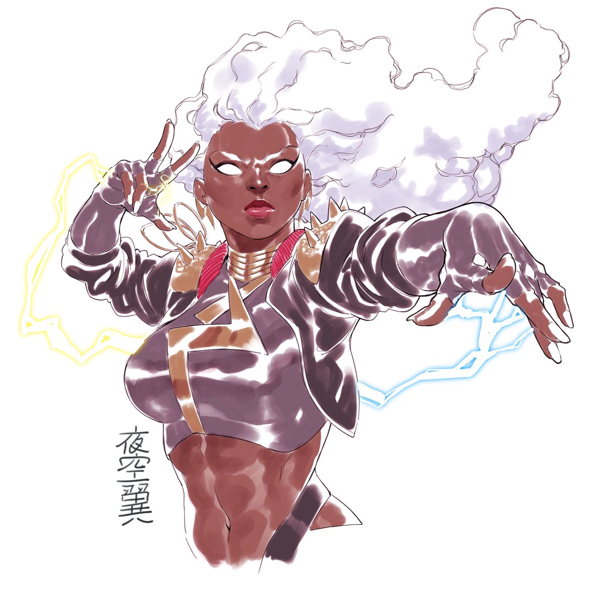 Apparently today is/was #nationalsuperheroday— i gotta fill in my quota or l lose my card, so here is my latest SH drawing: #Storm— #xmen #XMen97