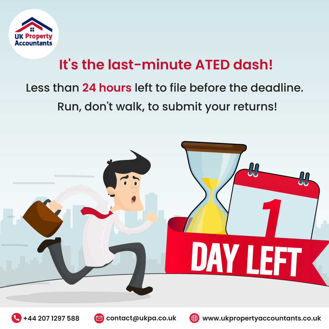 Tick Tock, Investors! ⏳💼 The clock is ticking, and the ATED deadline is almost here! Don’t let time run out on your returns.
#DeadlineDash #ATEDcountdown #TaxTime #PropertyInvestment #UKPA #UKPropertyAccountants #HMRC #UKTax