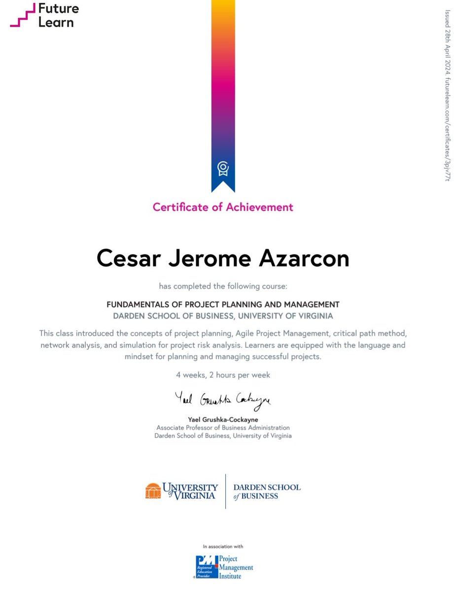 jeromekd's tweet image. Fundamentals of Project Planning and Management by Darden School of Business, University of Virginia and FutureLearn #ProjectPlanning #FutureLearn