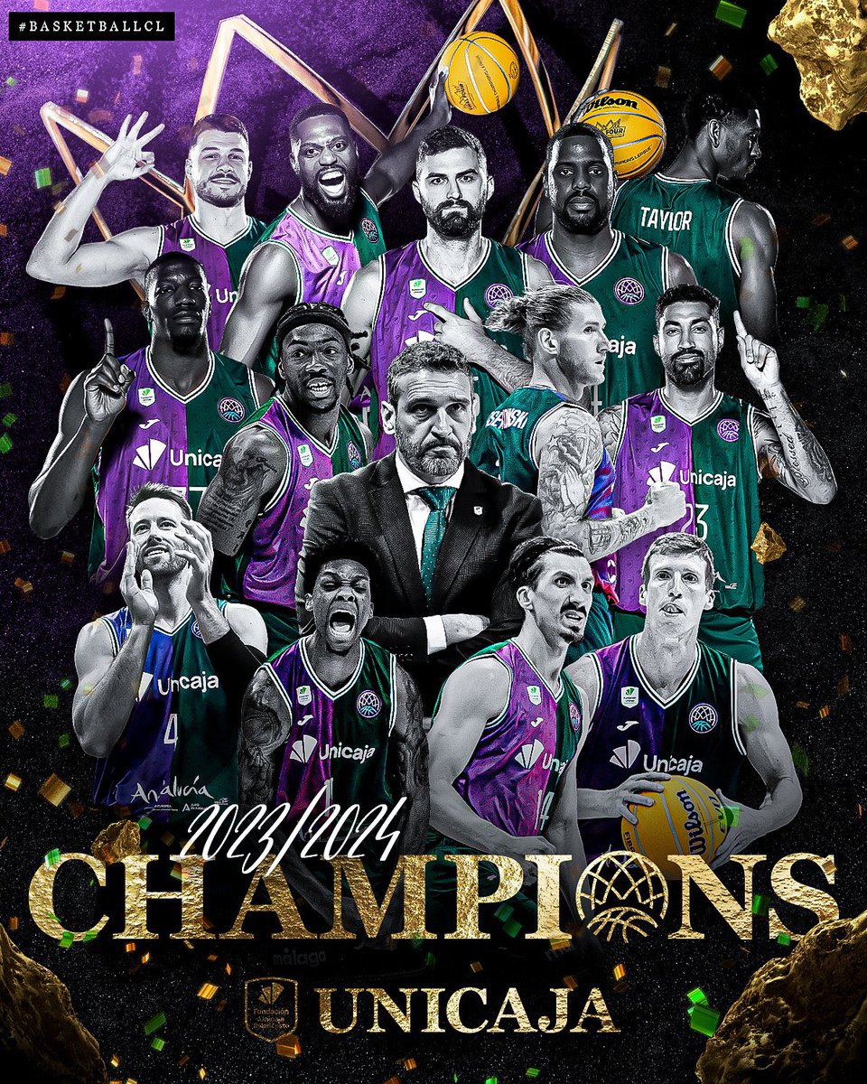 Málaga sigue adelante. En esta ocasión por el baloncesto. 👉
¡ <a href="/unicajaCB/">UnicajaCB</a> campeón del <a href="/BasketballCL/">Basketball Champions League</a> !!!!!

Enhorabuena campeones !!!
#BecomeLegendary 💜💚💪

#YoSoyDelUnicaja #BasketbalCL #Málaga