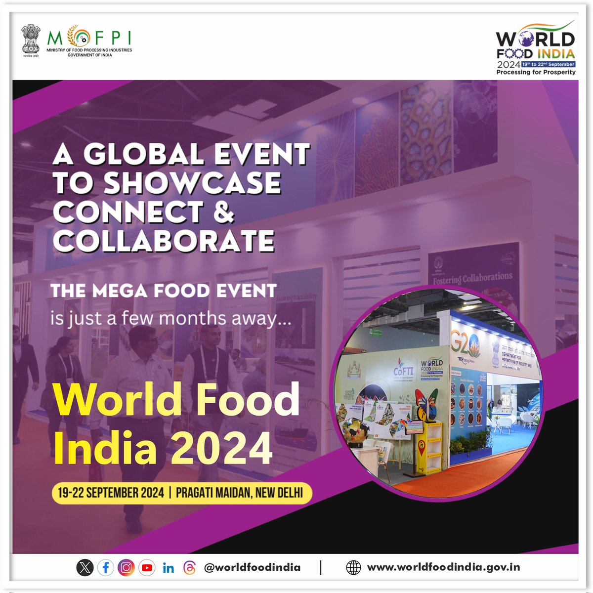 Reaffirm India’s position on the global food landscape. Explore the exciting investment opportunities here. To know more, click the link worldfoodindia.gov.in #worldfoodindia2024 @MOFPI_GOI @ficci_india @investindia @mygovindia @MyGovHindi