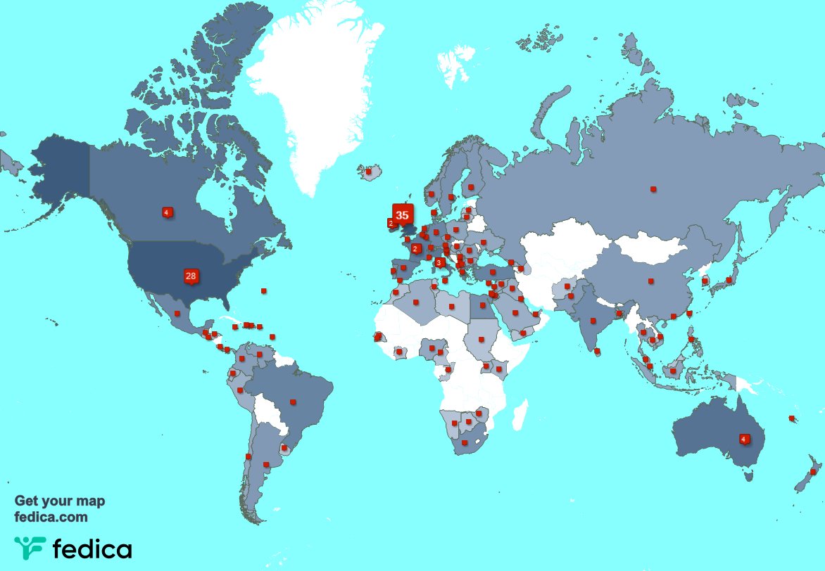I have 12 new followers from UK., and more last week. See fedica.com/!TraffordLj