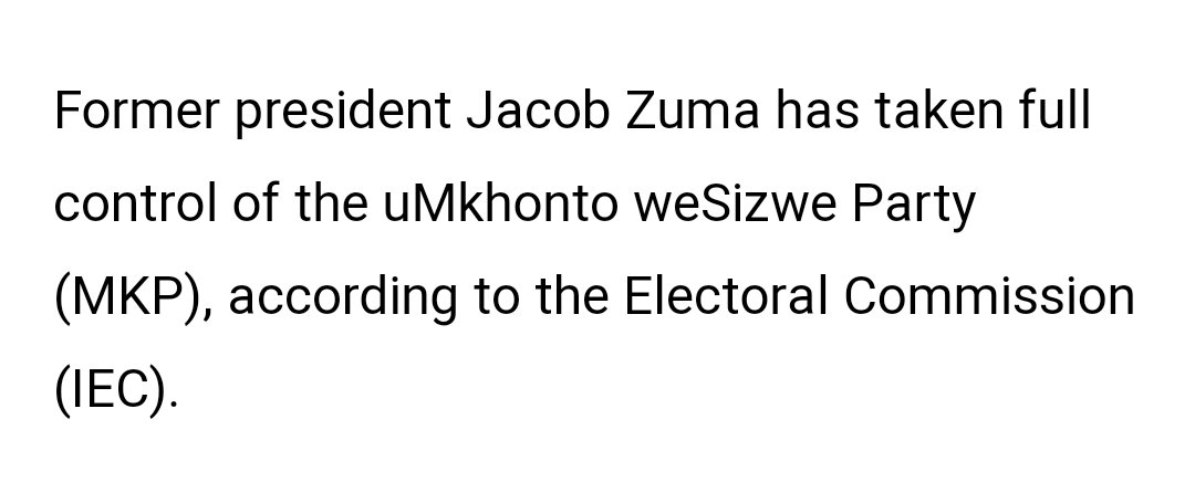 @AldrinSampear, there's no confusion as to who is the leader of the MK Party. Zuma will sign those papers to the ConCourt.