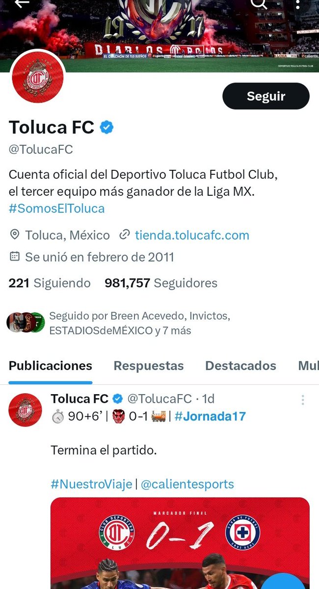 Ya casi es lunes y el cm del Toluca ya no tuiteó nada, pero antes del juego andaba de verguero con su imagen de Escobar manejando un tren.

Definitivamente los mataste Ditta, los mataste.