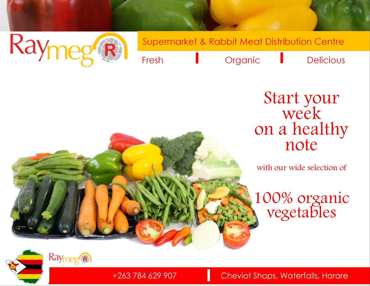 Start your week on the groove with our wide selection of 💯 % organic farm fresh produce. Visit Raymeg Supermarket and Rabbit Meat Distribution Centre for  quality and affordable groceries. #affordable #BestPricesinTown #raymegrabbit #farmfresh
