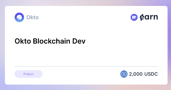 💼 Job Alert: We are looking for a Blockchain Developer

@okto_web3 is a web3 super app that provides a self-custodial MPC-based mobile wallet for your crypto holdings. Our goal is to bring 50 million users on-chain in the next few years!  

Our engineering team is an awesome…