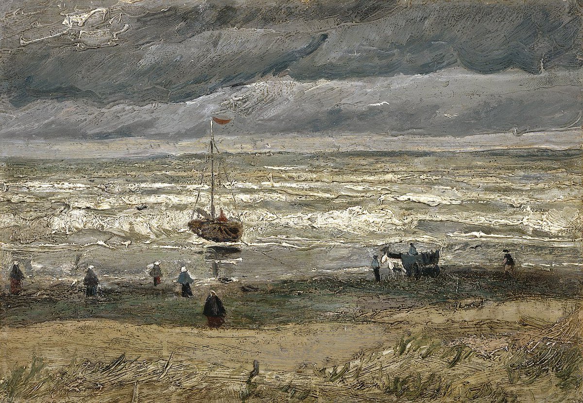 Vincent van Gogh, 'Spiaggia a Scheveningen durante la tempesta'.