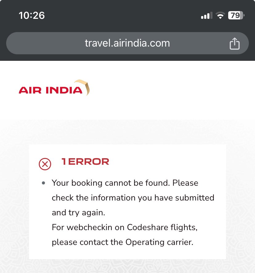 @airindia Help