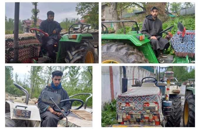 Tabasum_Dar_'s tweet photo. Police seizes 5 tractors, arrests 5 drivers for illegal mining in #Baramulla https://t.co/oZeGrpRiP4