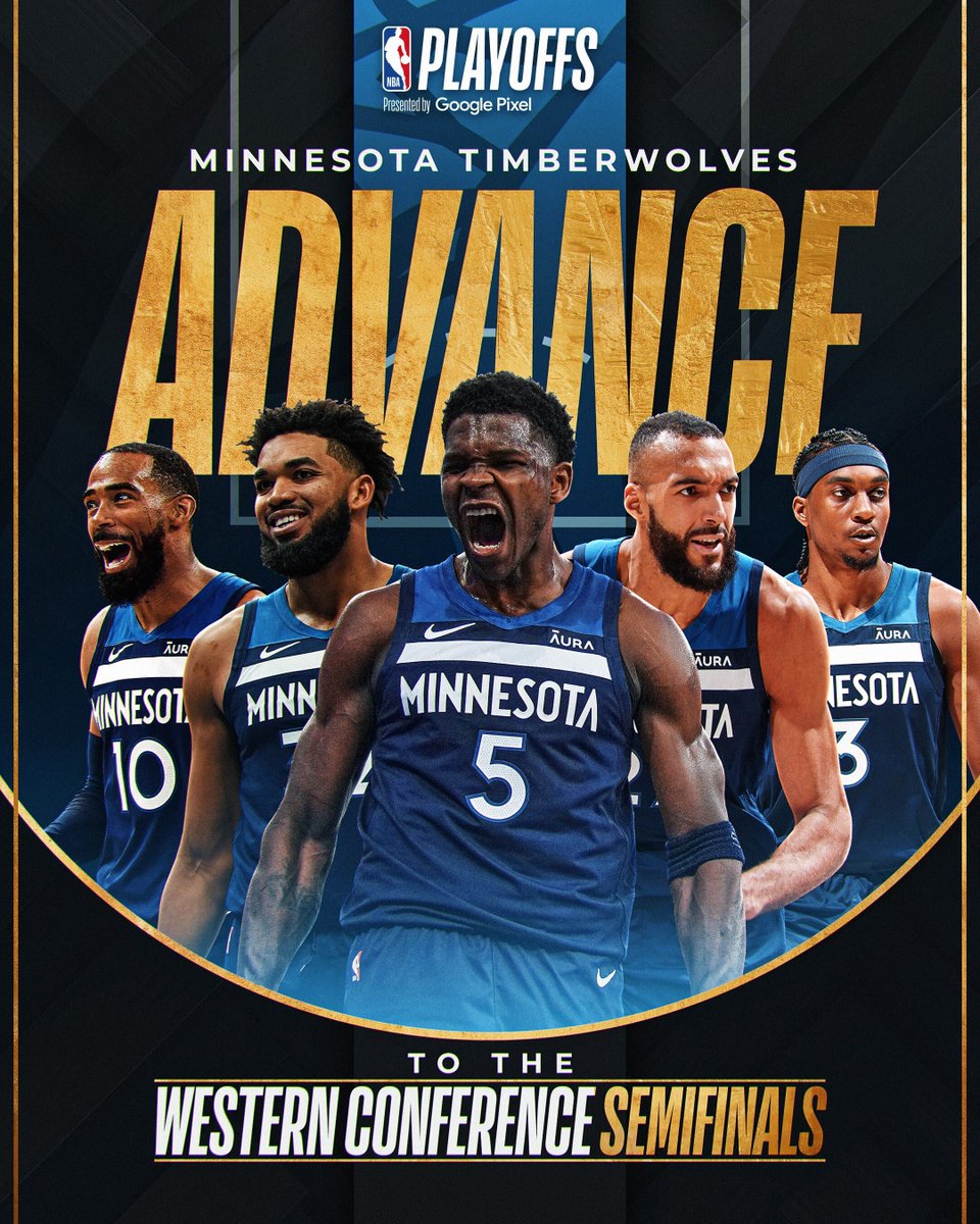 The Minnesota Timberwolves advance in the #NBAPlayoffs for the first time in 20 years 👏

#RepublikaNgNBA #RaisedByWolves