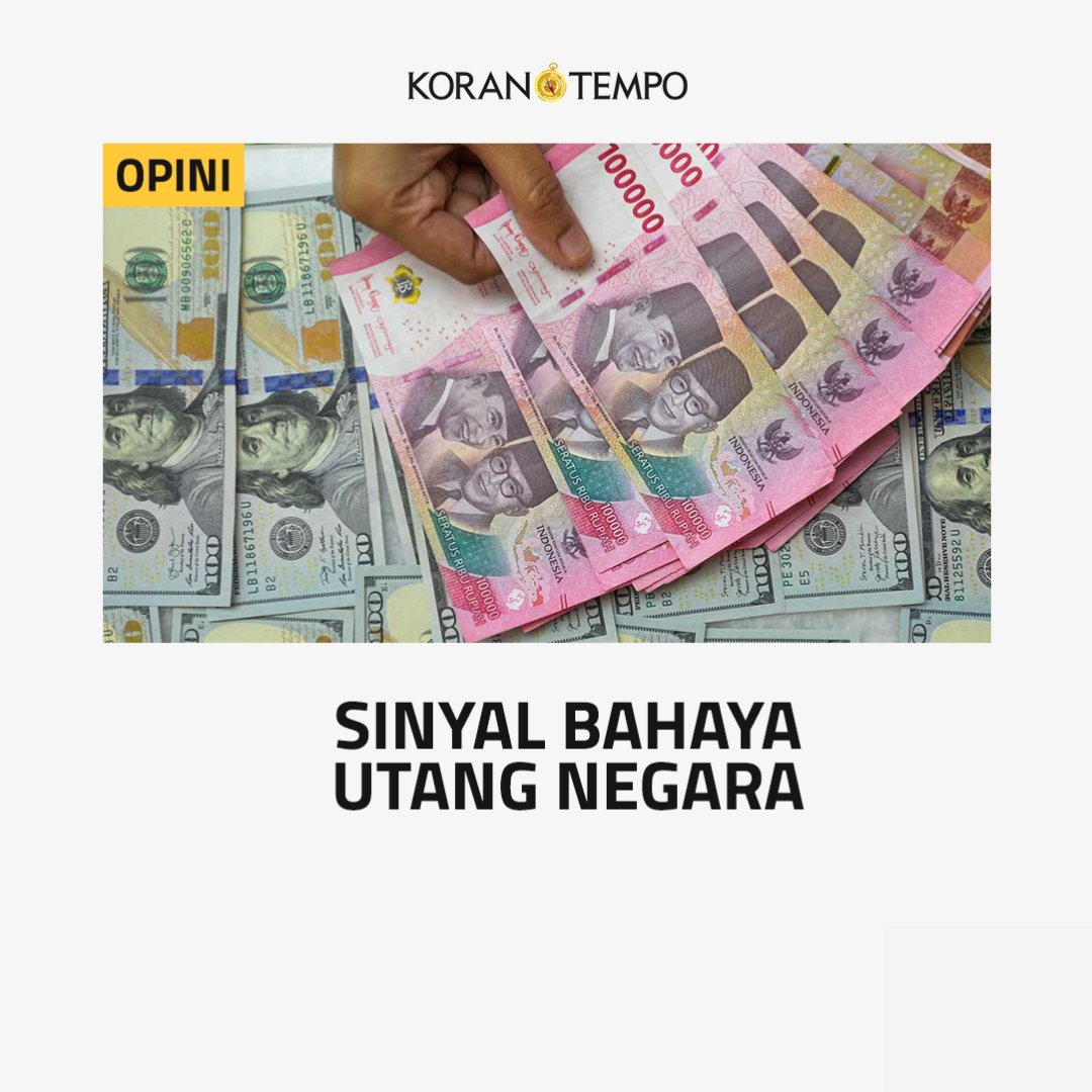 Pengelolaan utang negara sudah masuk area bahaya. Pembayaran bunga utang menyedot banyak anggaran. Apa bahayanya?

#KoranTempo #tempo #editorial #sinyal #utang #negara