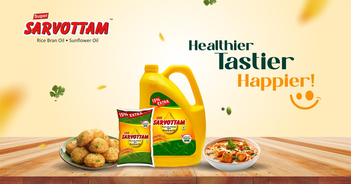 Savor the goodness of homemade delicacies cooked with Sarvottam Rice Bran Oil—not just a treat for your taste buds, but a boost for your well-being too!
.
.
.
#SarvottamRiceBranOil #HomemadeDelights #HealthyEating #TasteMeetsHealth #WellnessInEveryBite #NutritiousAndDelicious…