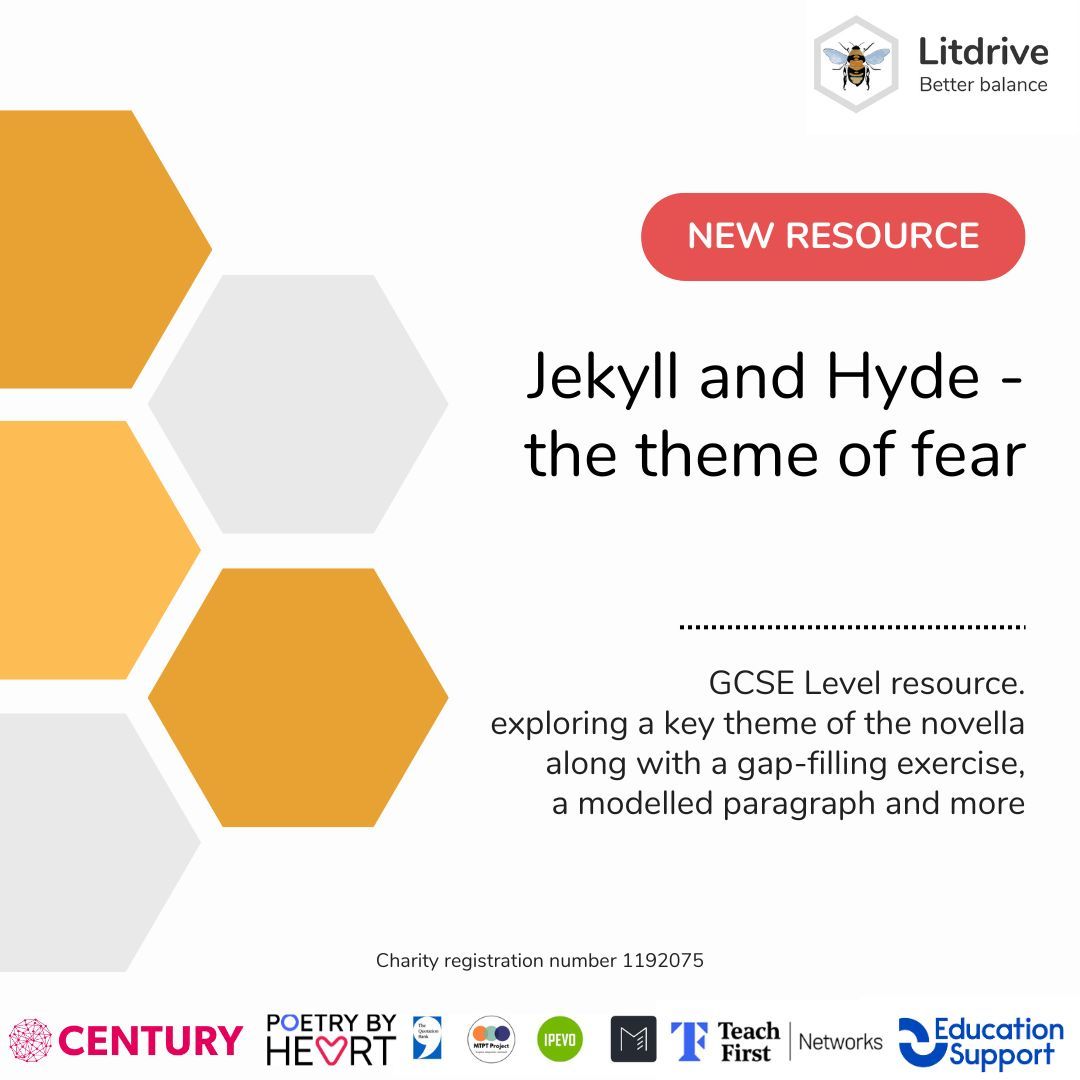 🚨 New member upload 🚨 

Jekyll and Hyde: An excellent lesson looking at the theme of fear in the novella.

Find it here: buff.ly/49VIPqc 🐝

#Litdrive #TeamEnglish