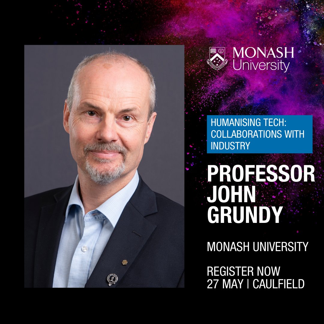 @HumaniseL is inviting industry to discover how we can create impactful human-centric #software through innovative R&D partnerships: i.mtr.cool/xtrkijrznw

Our first esteemed speaker is Australian Laureate Professor John Grundy, a world-renowned expert in #softwareengineering.