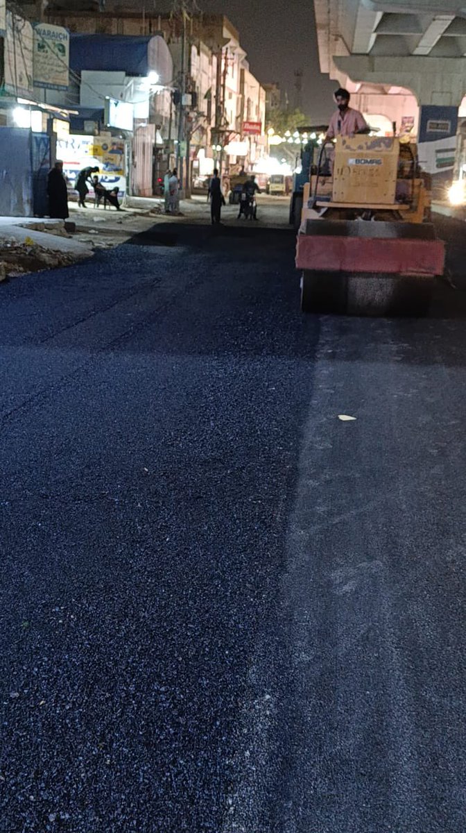 Road in the area of Patel Para towards Lasbella Chowk has been rehabilitated by KMC #KarachiWorks