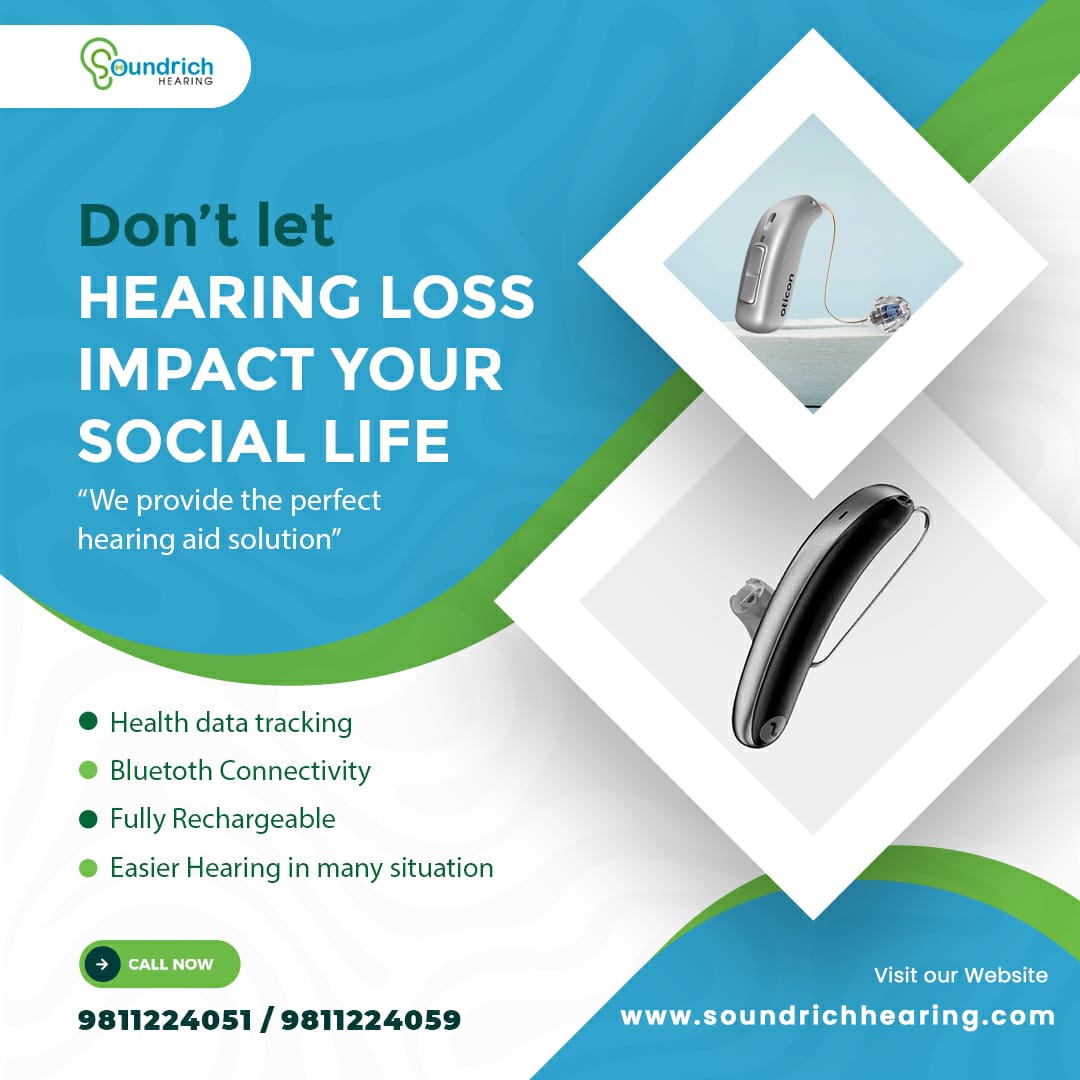 Don't let hearing loss hold you back from enjoying life to the fullest! 🎶 Soundrich Hearing offers top-notch hearing aid solutions tailored just for you. 

Call us to book - 098112 24051

#HearingHealth #SoundrichHearing #LiveLifeToTheFullest #hearingaids #hearingloss