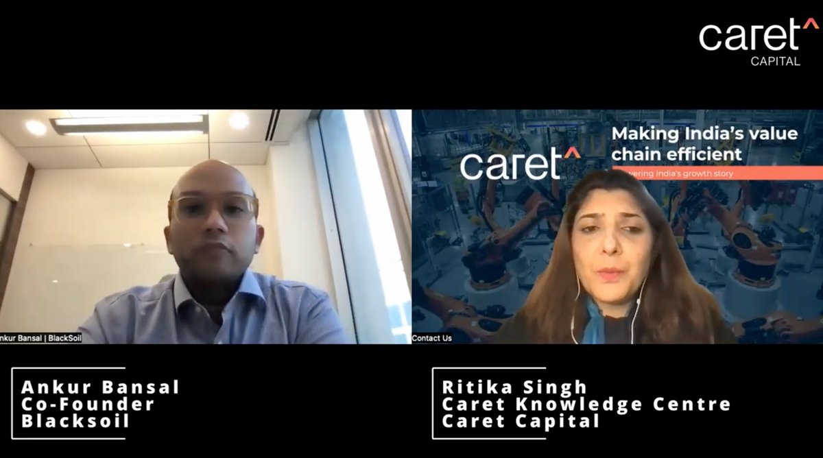 Key Themes That Will Drive The Future of Supply Chain in India-Ankur Bansal, CoFounder BlackSoil. Article bit.ly/3QlePNu Interview bit.ly/3JFzZ5o #valuechain #employability #sustainability #Indiagrowthstory #distribution #mobility #supplychain #caret360