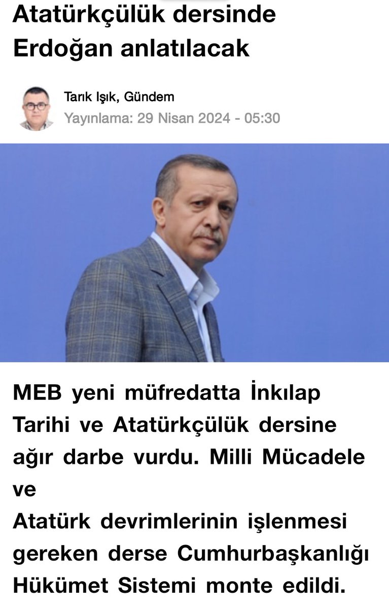 Atatürk’ten bu kadar nefret edenler neden Atatürk’ü kullanarak bir yerlere ulaşmak ve adlarından söz ettirmek isterler? 

Çünkü vizyon yok, diploma yok, vatan sevgisi yok, ilim bilim yok, adalet hiç yok.