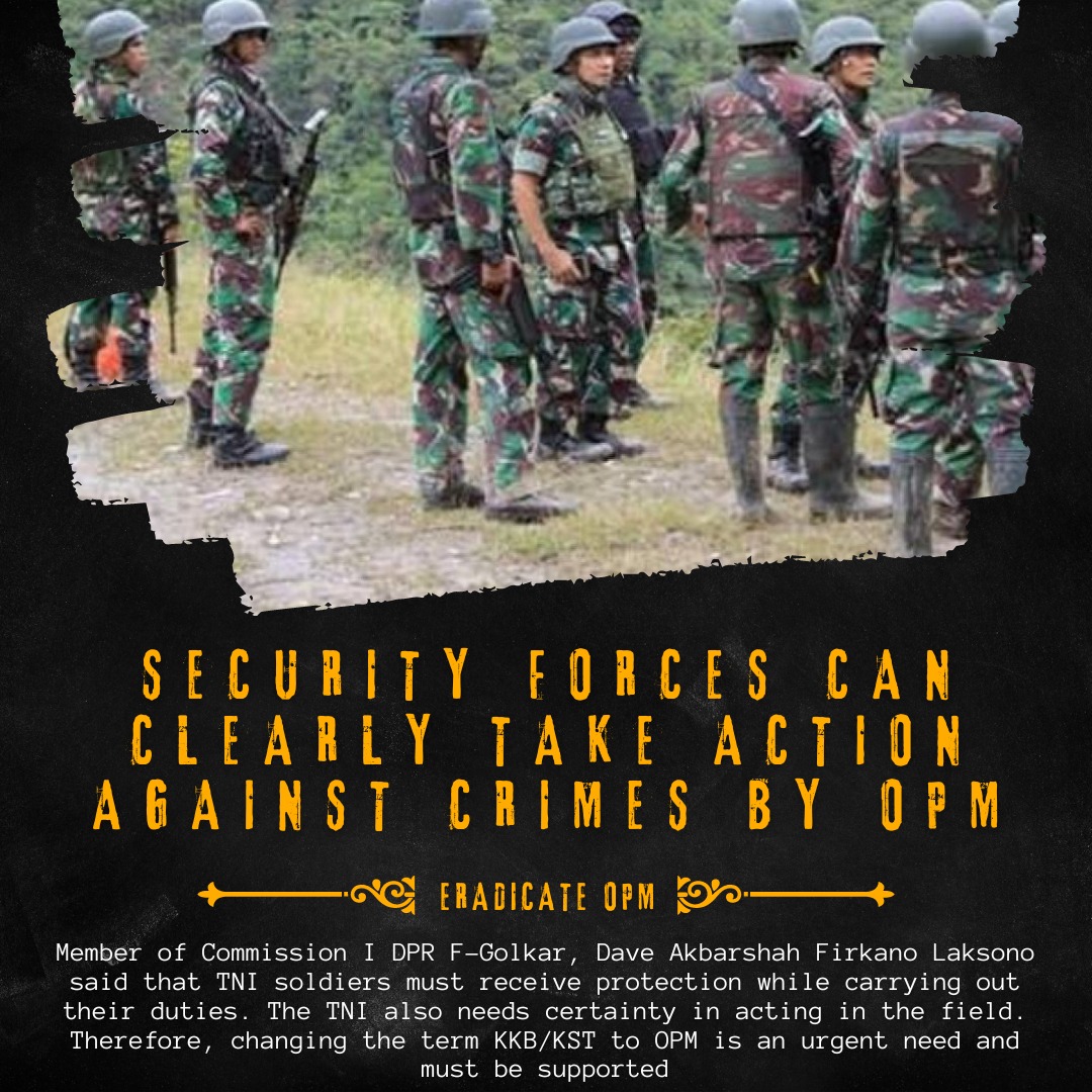 Security forces can clearly take action against crimes by OPM
#militaryoperations #Humanity #SavePapua #eradicateOPM #nationalsecurity #PapuaIndonesia