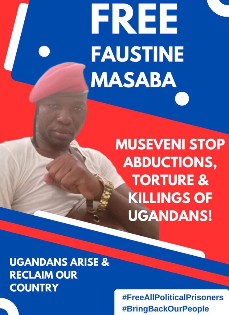 Dictator @KagutaMuseveni 

FREE MASABA FAUSTINE.
#BringBackOurPeople 

@PoliceUg 
@cdfupdf 
@MODVA_UPDF 
@CID1_UG 
STOP ABDUCTING UGANDANS