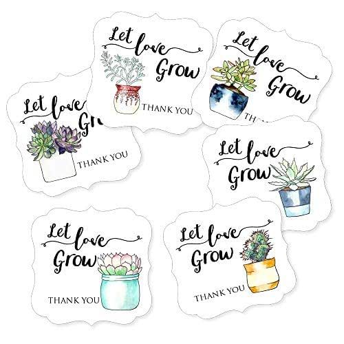 Add a touch of charm to your special event with these adorable 'Let Love Grow' succulent favor stickers by Adore By Nat. Perfect for weddings, baby showers, and parties. Set of 30 stickers included. #WeddingFavors #PartyDecor #bmecountdown buff.ly/3UAXov3