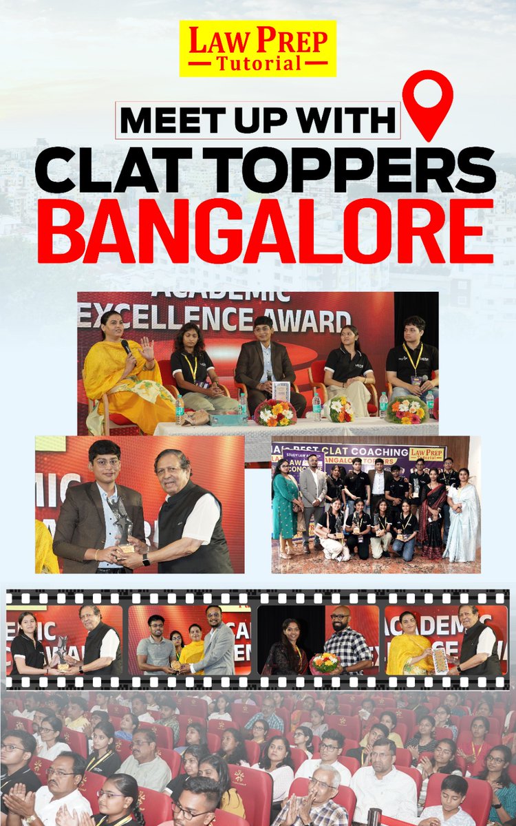 lawpreptutorial's tweet photo. 🌟 Meetup with #CLAT toppers in various cities, as we make history! 🌟 Over 10,000 students attended these events across 9 cities, witnessing the success stories of our top achievers in #CLAT 2024. Here's to inspiring a generation of legal luminaries! #CLAT2024 #LawPrepTutorial https://t.co/e05KeWyu9l