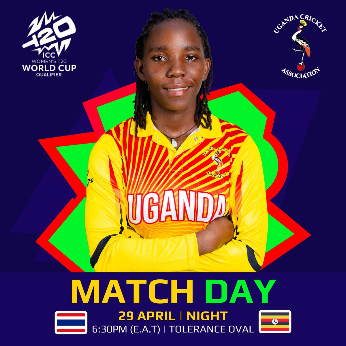 ICC T20 Women's Global Qualifiers

Game 3: Uganda 🇺🇬 vs. Thailand 🇹🇭 

Victoria Pearls must secure this win for better qualification odds.

Watch live on icc.tv

The fans are rooting for you, girls! 🏏🇺🇬

🇺🇬 🇺🇬 🇺🇬 🇺🇬 
 #LetsGoVictoriaPearls 🏏🇺🇬