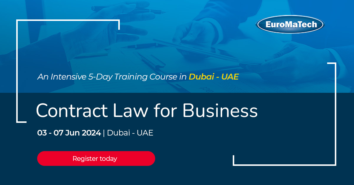 Contract Law for Business Training Course Enroll now! euromatech.com/seminars/contr… #euromatech #training #trainingcourse #contractlaw #businesscontracts #legaltraining #contractsmanagement #professionaldevelopment #contractdrafting #cpecertified #legalskills #businesslaw