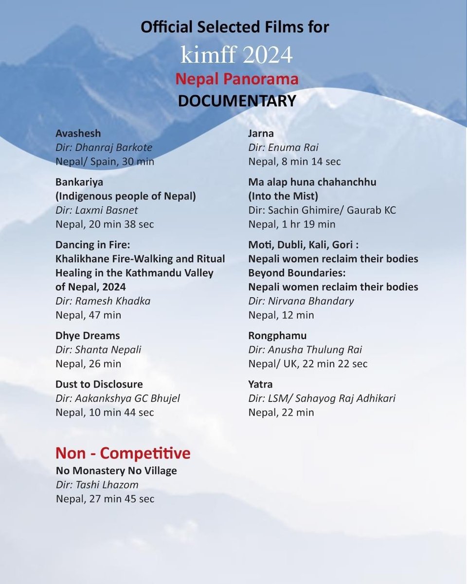 AusAmbNP's tweet photo. Congrats to Laxmi Basnet &amp; Enuma Rai on the selection of your documentaries #Bankariya &amp; #Jarna for @Kimff 2024.
🇦🇺was pleased to support these documentaries through our #ClimateWarrior initiative to tell stories of the impact of climate change on women &amp; girls. https://t.co/zszrw1tpop