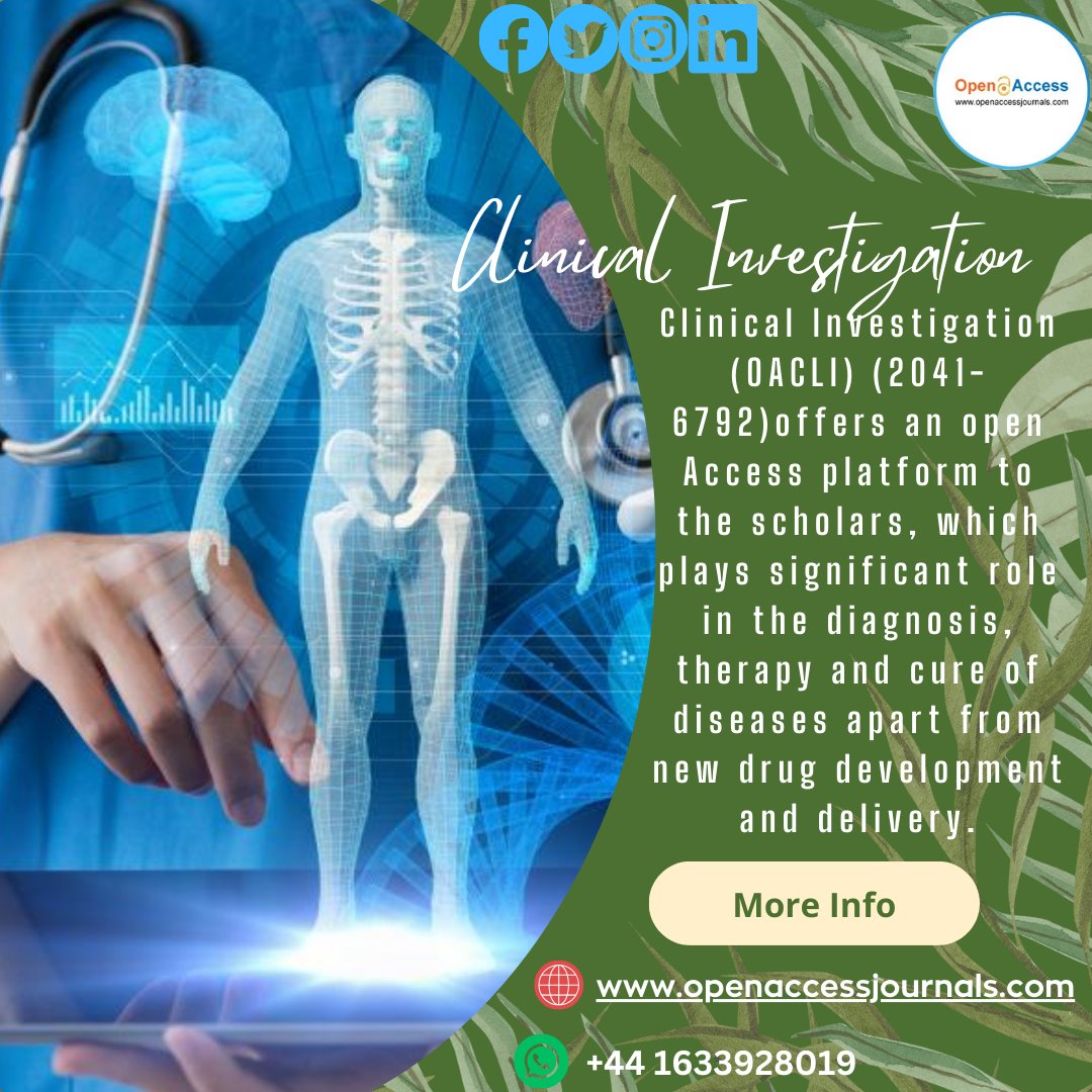 🧠🔬The exciting world of Clinical Investigation! 🧐 From groundbreaking research to life-saving discoveries, this field is always on the cutting edge.

#Research #Innovation #HealthcareRevolution #HolisticHealing #HealthyLiving #healthinsurance #oriele #healthcare