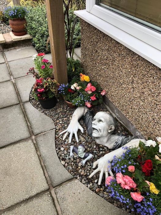 scary garden decoration .!