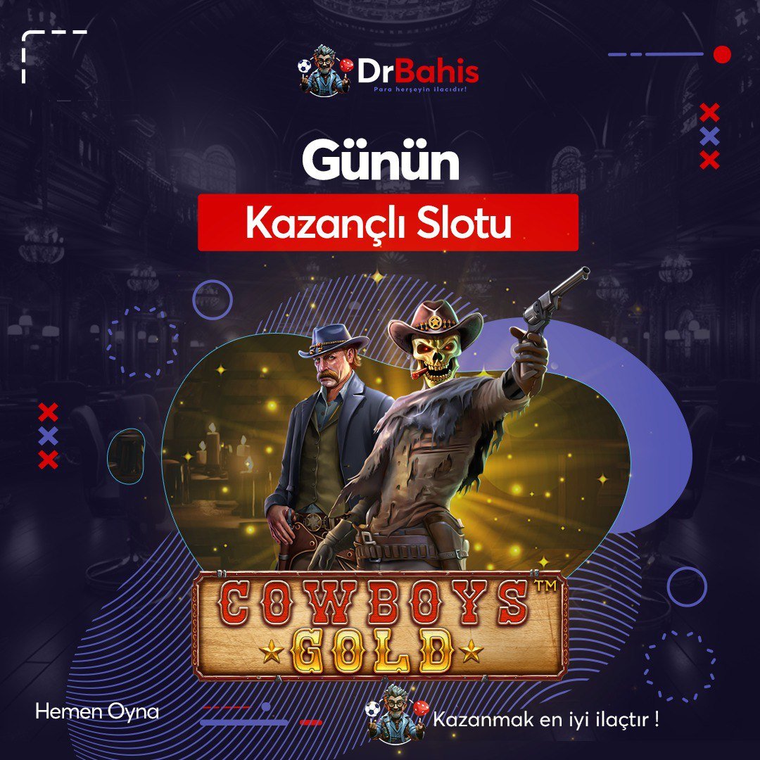 💊 DOKTORUN GÜNLÜK ÖNERİSİ! 💊 👨‍⚕️Doktorunuz size bugün COWBOYS GOLD'u öneriyor! 💉En sağlıklı #slot önerileri için #DrBahis'i tüm platformlardan takip etmeyi unutmayın. #kazanç drbgiris.com/drbahisx 💉