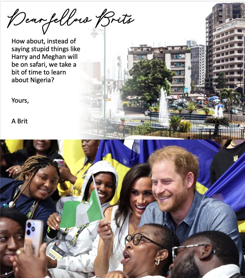 Harry and Meghan visiting Nigeria next month with Invictus - can't wait! Gonna be scouring the web for pics and news every chance I get.

#InvictusGames #PrinceHarryandMeghaninNigeria #InvictusNigeria #InvictusGamesNigeria #HarryAndMeghanAreLoved #ServiceIsUniversal