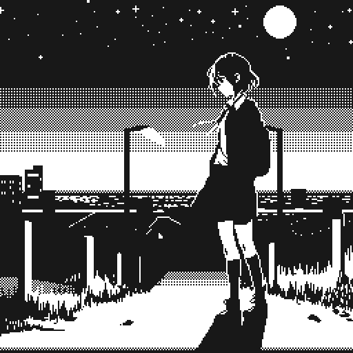 Viino_hamu86's tweet photo. 先日投稿した夜景三作の1bit版です。
#pixelart #ドット絵 https://t.co/HG1MbaaoCx