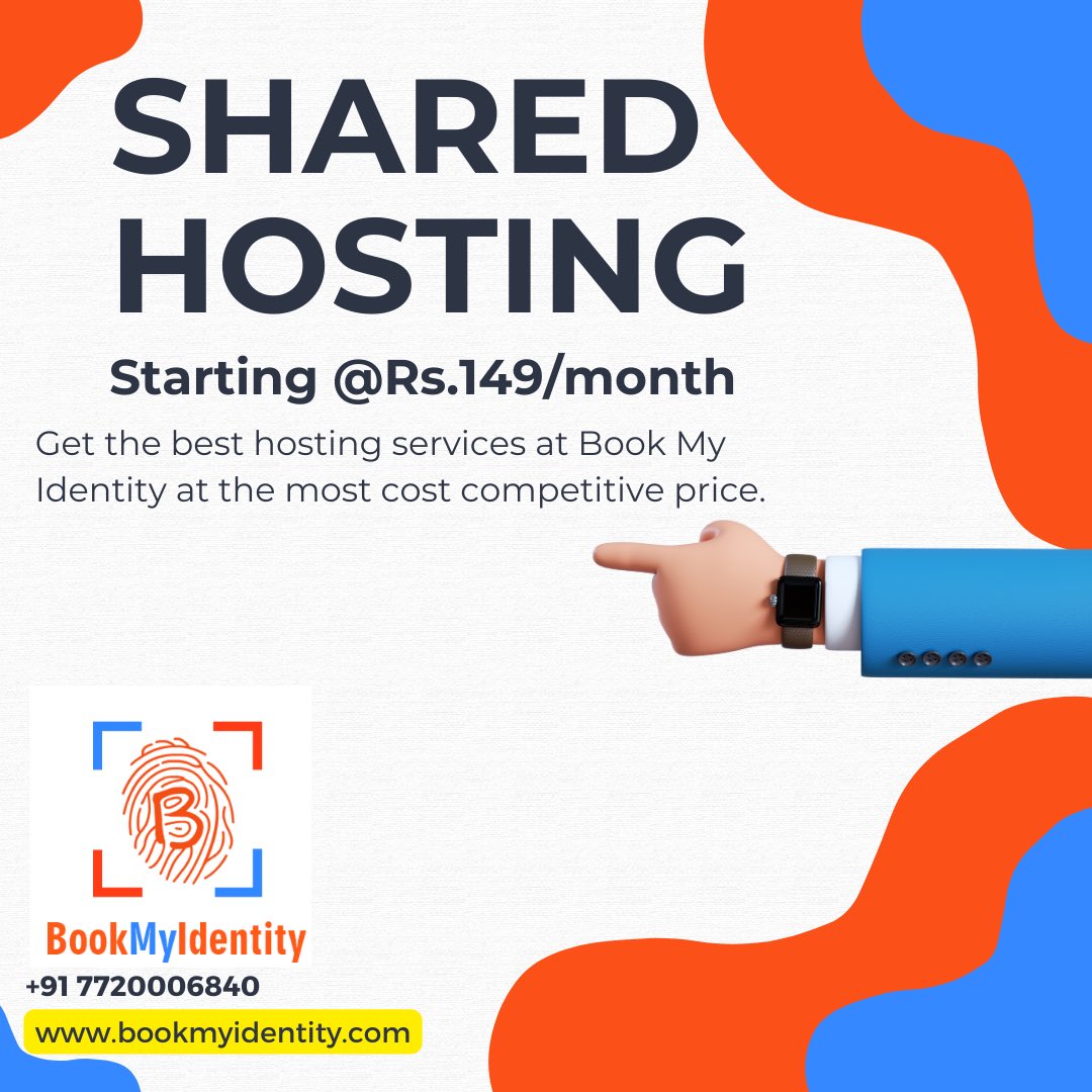 Get Shared Hosting packages that are available at the most cost-competitive price starting from INR 149 per month.
Visit bookmyidentity.com to learn more about our services.
Book My Identity!
#bookmyidentity #webservices #domainservices #domains #hostings #hostingprovider