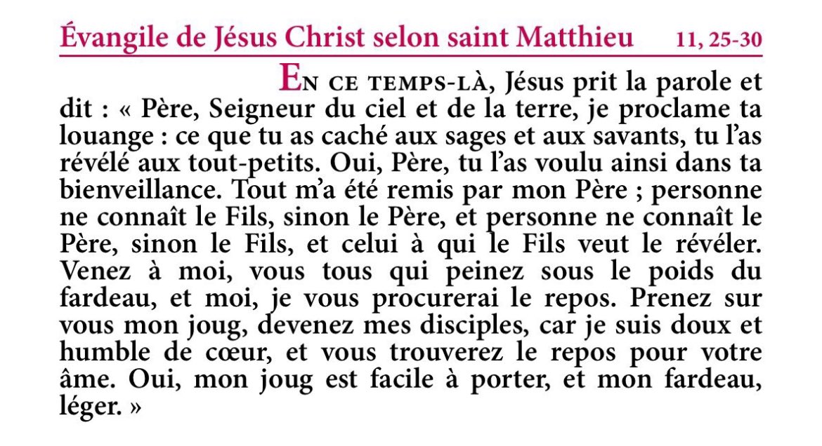 'ce que tu as caché aux sages et aux savants, tu l’as révélé aux tout-petits.' Mt 11 ☀️

#EvangileduJour ☀️ #Pâques☀️
#IlestRessuscité ☀️
#SainteCatherinedeSienne ☀️