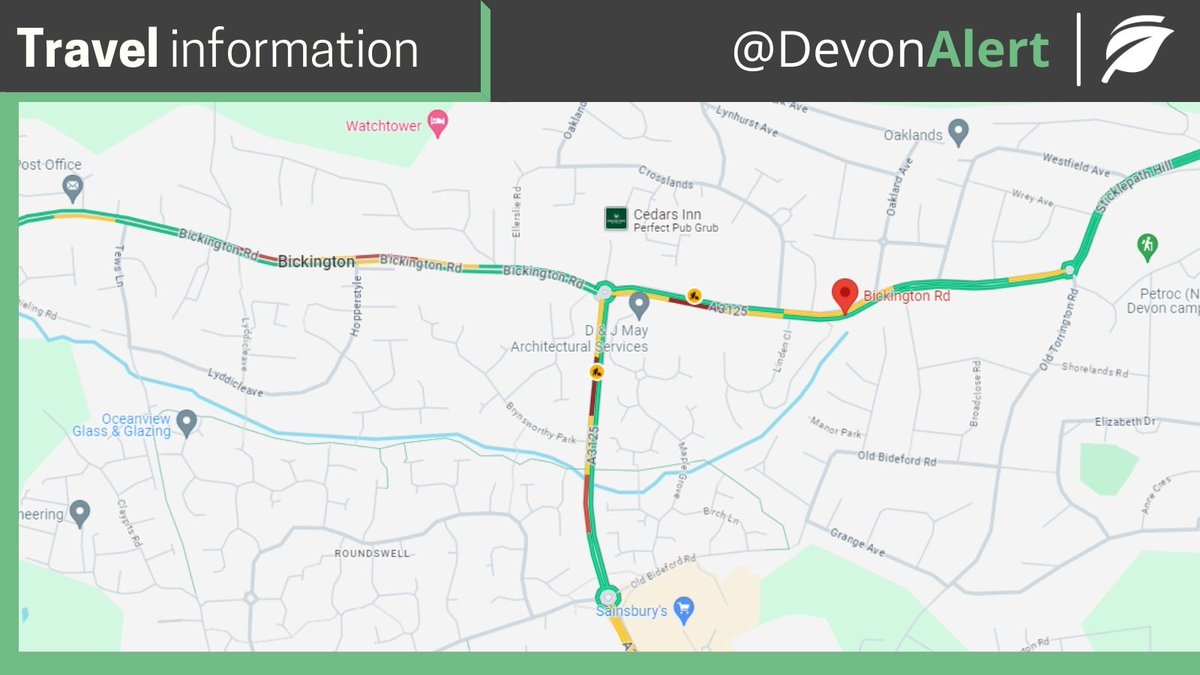 #Devon Bickington Road, Barnstaple will be closed overnight from 18:30 - 06:30 between Monday 29th April and Friday 3rd May while new traffic signal loops and ducts are installed. bit.ly/3UdMwmu